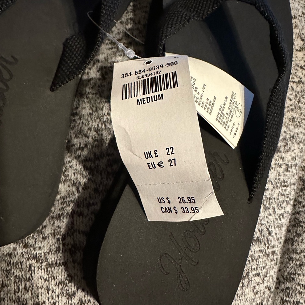 2 pair Hollister black wedge women’s flip flops NEW